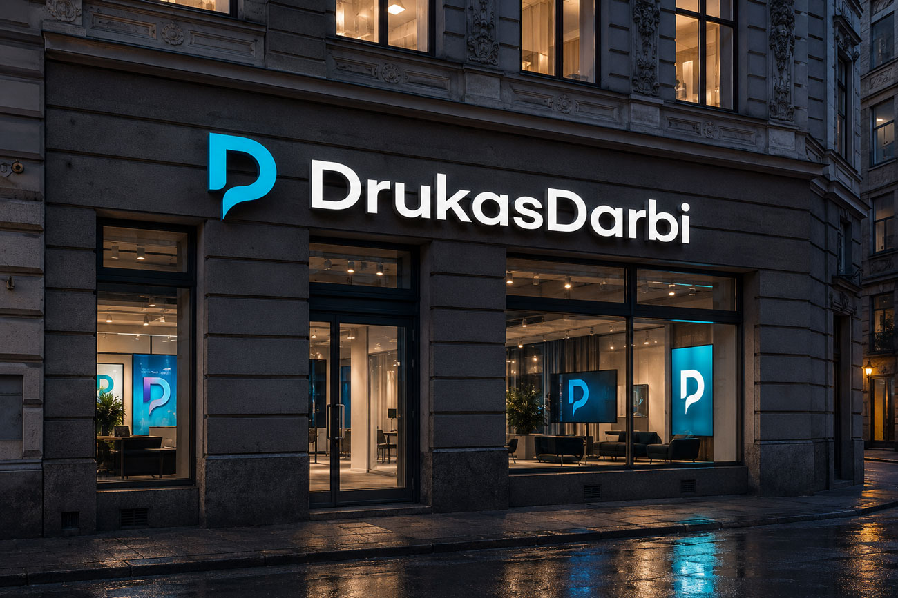 Gaismas reklāma – gaismas burti un kastes