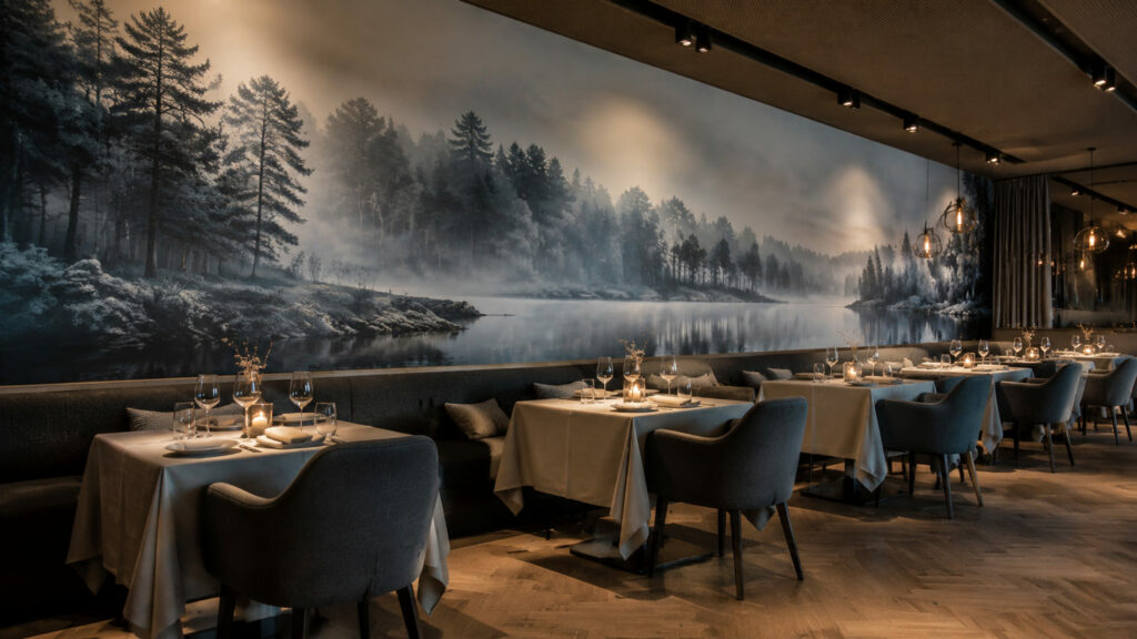 fototapetes restoranam
